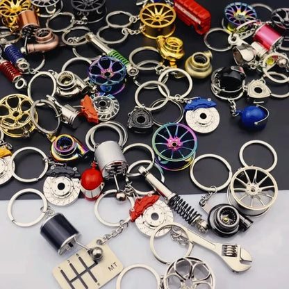 Metal Mini Car Wheel Keychain