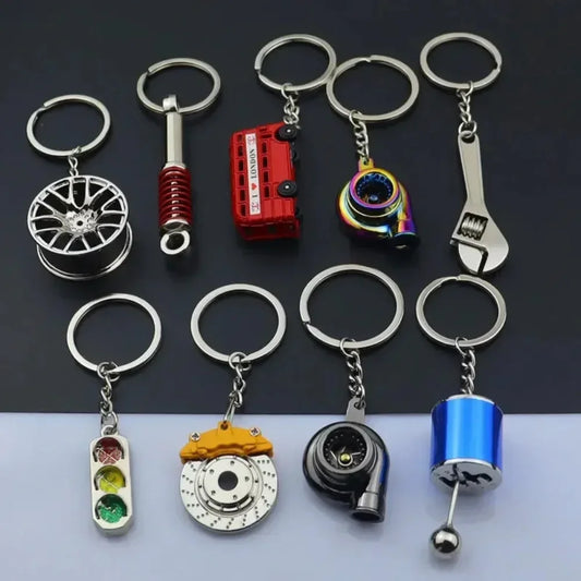 Metal Mini Car Wheel Keychain