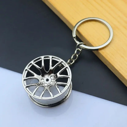 Metal Mini Car Wheel Keychain