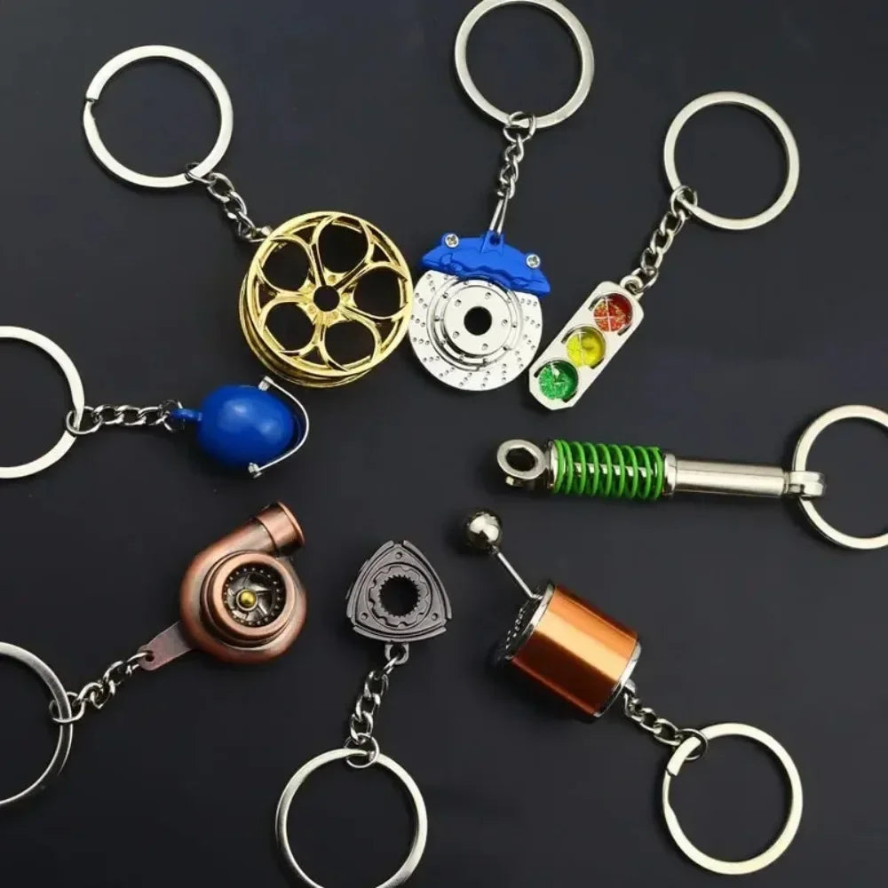 Metal Mini Car Wheel Keychain