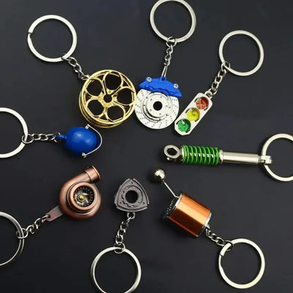 Metal Mini Car Wheel Keychain