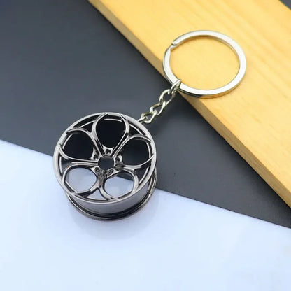 Metal Mini Car Wheel Keychain